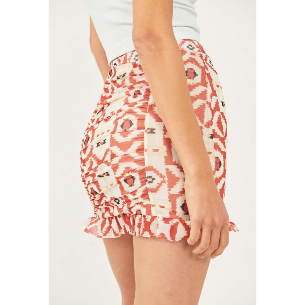 🎉LAST CHANCE🎉 NWT Free People Romi Mesh Mini Skirt / Geometric Combo - Picture 4 of 7